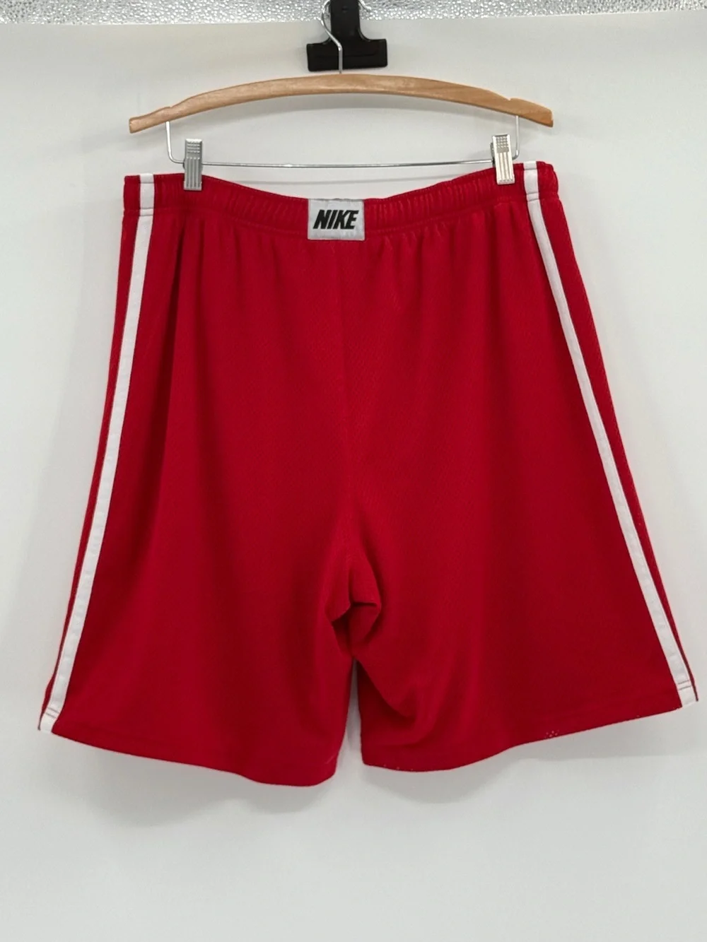 Nike Red Mesh Basketball Shorts XL Athletic Gym Training Drawstring Activewear